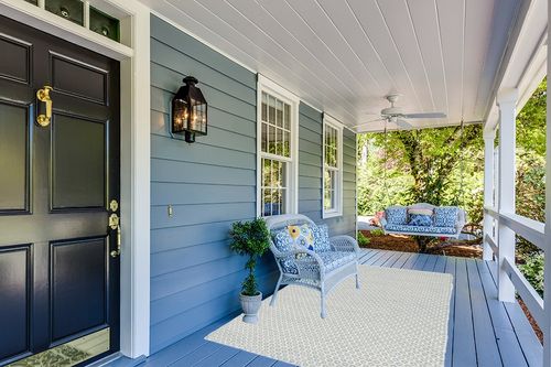 Dash and Albert Honeycomb French Blue/Ivory Handwoven Wool Rug, 5 X 8 Feet, Blue Geometric Pattern in Light Blue Patio