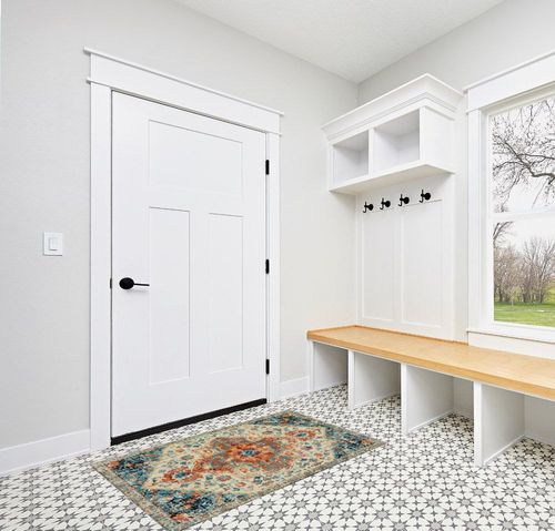 Wonnitar Washable 3x5 Boho Area Rug,Non-Slip Distressed Throw Rug for Bedroom,Bohemian Non-Shedding Bathroom Mat,Low Pile Soft Colorful Floor Carpet for Dorm Mud Room Living Room,Orange in White Modern Entryway