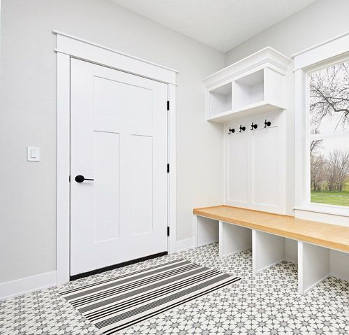 Black and White Outdoor Rug 3'x 5' Front Porch Rug Cotton Hand-Woven Striped Rug Machine Washable Indoor/Outdoor Rug Front Door Floor Mat for Farmhouse/Porch/Living Room/Entryway/Laundry Room in White Modern Entryway