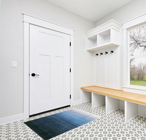 Lahome Modern Ombre Washable Rug - 3 x 5 Area Rugs for Living Room Ultra-Thin Contemporary Blue Rug for Entryway Non-Shedding Colorful Gradient Accent Carpet for Girls Bedroom Kitchen in White Modern Entryway