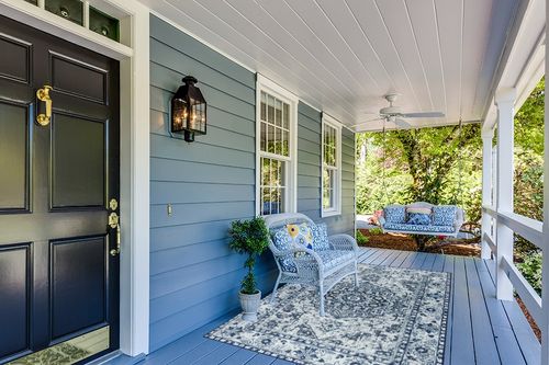 Comeet Area Rug 5x8, Living Room Bedroom Rug, Washable Vintage Area Rug Anti Slip Floor Carpet for Dining Room Home Blue/White in Light Blue Patio