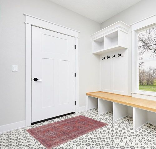 Adiva Rugs Machine Washable Area Rug with Non Slip Backing for Living Room, Bedroom, Bathroom, Kitchen, Printed Vintage Home Decor, Floor Decoration Carpet Mat (RED/Brown, 3' x 5') in White Modern Entryway