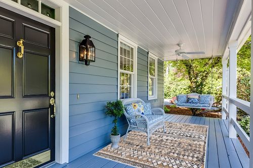 Rugs.com Leipzig Collection Area Rug – 5' x 8' Beige Low-Pile Rug Perfect for Bedrooms, Dining Rooms, Living Rooms in Light Blue Patio