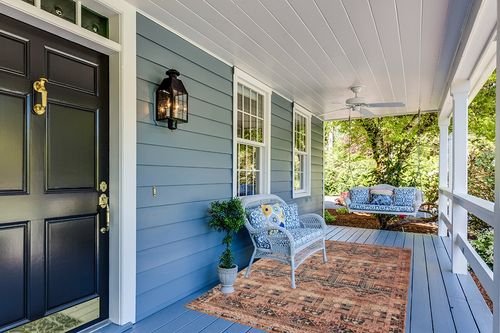 Loloi II Layla Collection LAY-14 Mocha/Blush, Traditional 5'-0" x 7'-6" Area Rug in Light Blue Patio