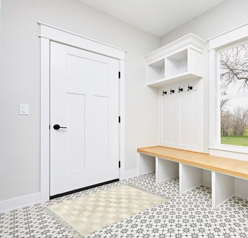 Lahome Boho Living Room Rug, 3x5 Checkered Bathroom Entryway Rug Farmhouse Washable Kitchen Rug with Tassels, Non-Shedding Beige Throw Rug Tufted Woven Rug for Bedroom Dressing Room Office in White Modern Entryway