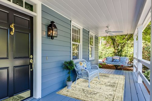 Loloi II Rosette Collection ROS-09 SAGE/Beige, Traditional 5'-0" x 7'-6" Area Rug in Light Blue Patio