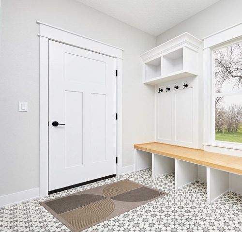 Lahome Modern Rainbow Easy Jute Rug, 3x5 Kitchen Rugs Washable Rugs for Entryway Farmhouse Area Rug, Non Slip Indoor Door Mat Contemporary Throw Rug for Laundry Guestroom Room Patio Decor in White Modern Entryway