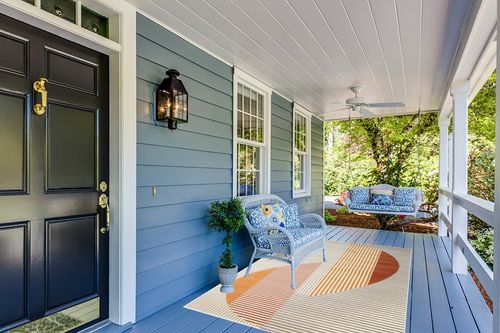 Rugs for Living Room- Large Area Rug, Yellow Striped Rug, Indoor Area Rug with Jute Backing, Anti-Skid Carpet(Yellow, 6' 5" x 9' 5") in Light Blue Patio