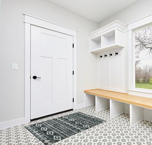 Lahome Farmhouse Moroccan Throw Rug, Washable 3x5 Bedroom Soft Non Slip Office Area Rug Low-Pile Laundry Room Mat, Rustic Tribal Stain Resistant Playroom Entryway Floor Carpet Decor in White Modern Entryway