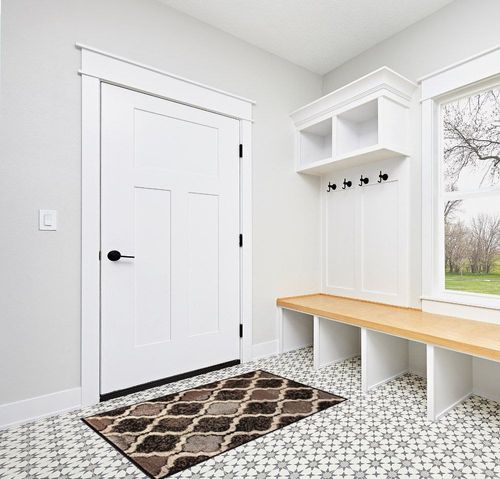 Superior Indoor Small Area Rug, Jute Backed, Perfect for Living/Dining Room, Bedroom, Office, Kitchen, Entryway, Modern Geometric Trellis Floor Decor, Viking Collection, 3' x 5', Chocolate in White Modern Entryway