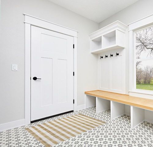 GLAMBURG Cotton Reversible Area Rug 3' x 5' Farmhouse Floor Mat, Handwoven Washable Carpet Checkered Plaid Rug for Front Porch Living Room Kitchen Bedroom - Beige Natural in White Modern Entryway