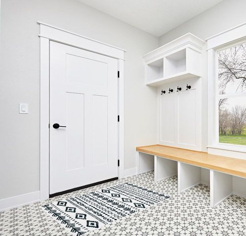 Lahome Farmhouse Moroccan Area Rug, Washable 3x5 Rug for Entryway Non Slip Soft Bedroom Rugs Stain Resistant Laundry Room Entry Rug, Rustic Tribal Rubber Backing Office Floor Carpet in White Modern Entryway