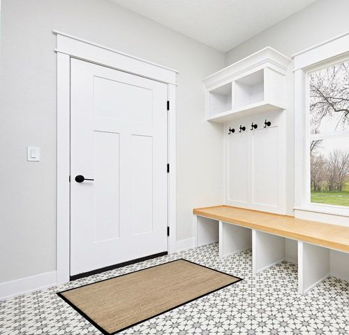 nuLOOM Elijah Farmhouse Seagrass Area Rug, 3' x 5', Black in White Modern Entryway