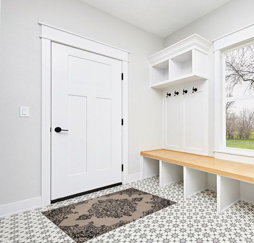 Lahome Easy Jute 3x5 Rugs for Entryway, Boho Black Kitchen Rug, Outdoor Farmhouse Non Slip Non Shedding Low Pile Indoor Throw Floor Rugs for Patio Foyer Entrance Door Living Room in White Modern Entryway