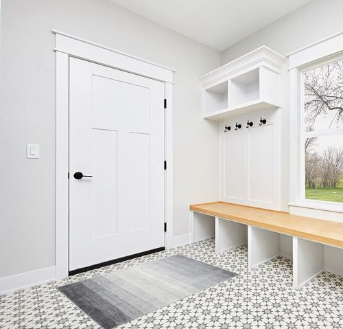 Wonnitar Modern Ombre Area Rug,Washable 3x5 Entry Rug Grey Throw Rugs for Bedroom,Non-Slip Contemporary Gradient Soft Bathroom Low Pile Floor Carpet for Kitchen Dining Mud Room in White Modern Entryway