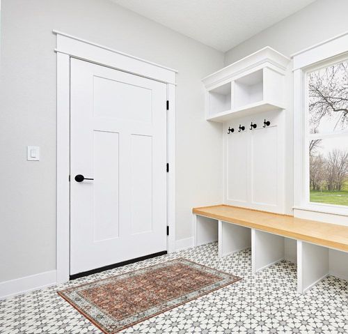 befbee 3x5 Rug-Anti-Slip Backing Area Rugs for Living Room,Stain Resistant Small Rugs for entryway, Foldable Vintage Home Decor Washable Area Rug (Brick Red,3'x5') in White Modern Entryway