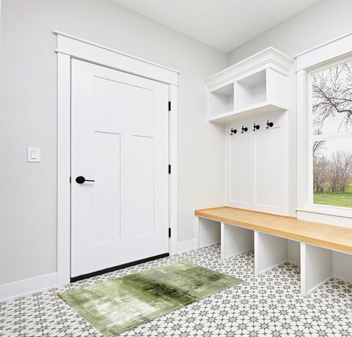 Sage Green Area Rug for Living Room, Rectangular Indoor Carpet - 2'7" x 5', Oil Painting Texture Ombre Abstract Art Non-Skid Bathroom Mat Kitchen Runner Rugs for Bedroom in White Modern Entryway