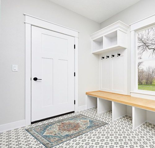 Gertmenian Boho Area Rug, 3.5x4.5, Home Decor for Entryway, Bedroom, Living Room, Office, Kitchen, Non Slip, Soft, Low-Pile, Printed Indoor Accent Rugs, Center Medallion, Soha Blue, 28510 in White Modern Entryway