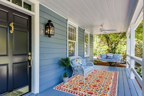 SAFAVIEH Aspen Collection Area Rug - 5' x 8', Red & Yellow, Handmade Boho Wool, Ideal for High Traffic Areas in Living Room, Bedroom (APN149Q) in Light Blue Patio