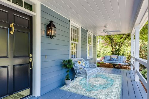 DECOMALL Kalina Washable Area Rugs in Light Blue Patio
