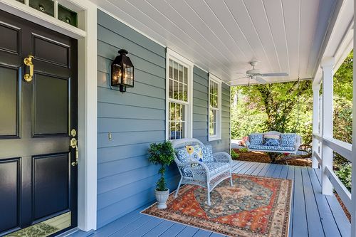 Lahome Boho Tribal Area Rug in Light Blue Patio