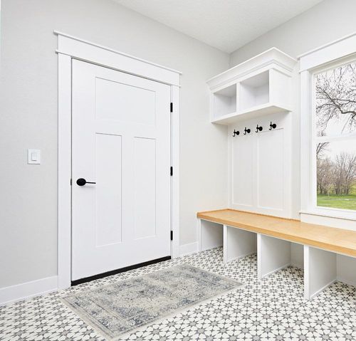 RUGGABLE – Sarrah Blue Quartz – Machine Washable Area Rug – Pet & Child Friendly – Stain & Water Resistant – Non-Slip – 3'x5' in White Modern Entryway