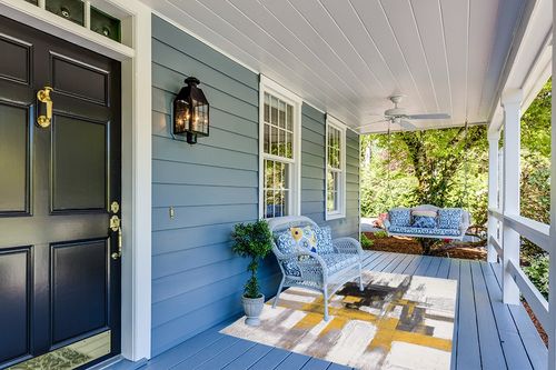 Gold Modern Stain Resistant Living Room Area Rug in Light Blue Patio