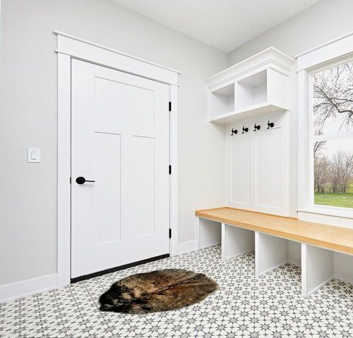 Premium Quality Faux Fur Beaver Skin Rug - Grizzly Bear - Buffalo Hide - Throw Rug - Shag - Sheepskin - Area Rug - Accent Rug,Toss Carpet (3'x4', Brown) in White Modern Entryway