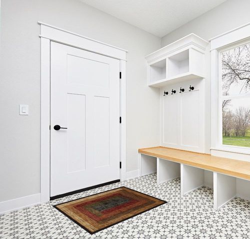 Home Dynamix Royalty Vega Contemporary Geometric Area Rug, Black/Brown, 31.5"x47" in White Modern Entryway