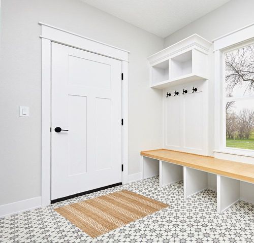 KEMA Handwoven Jute Area Rug, 3x5 Feet Natural Yarn - Rustic Vintage Handloom Rectangular Rug- Eco Friendly Rugs for Bedroom, Kitchen, Living Room, Farmhouse (Natural) in White Modern Entryway