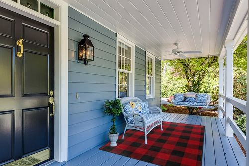 9CH Red Black Buffalo Plaid Rug 7' x 5', Christmas Area Rugs Non-Slip, Red Buffalo Check Rugs Carpet for Kitchen Living Room Bedroom in Light Blue Patio