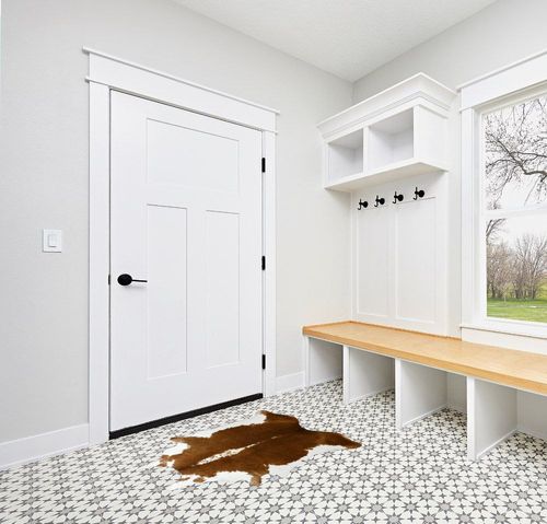 BENRON Cowhide Rug 3x4ft Area Rug Ultra-Thin Cow Hide Rug Skid Proof Cow Print Rugs for Bedroom Carpets Table Topper Wall Decor Cute Animal Rug Western Industry Style,Khaki Brown in White Modern Entryway