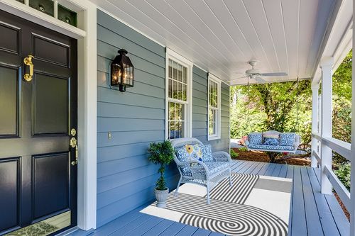 Mid Century Modern Minimalist Black and White Area Rug for Livingroom Bedroom Diningroom Non-Shedding Washable Wool Home Office Floor Carpet Mat 5x7 in Light Blue Patio