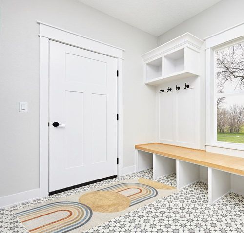 Manhattan Collection Machine Washable Runner Area Rug for Kitchen, Hallway - Bohemian, Vintage Distressed - Rainbow Contemporary Striped Carpet - Colorful, Red, Yellow, Beige - 2'7" x 7'3" in White Modern Entryway