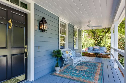 Area Rugs for Living Room 5'x7' Rugs Non-Slip Machine Washable Chenille Carpet Stain Rug Bedroom Dining Kids Nursery Office Laundry Room Decor Bathroom Kitchen Indoor (Blue/Beige) in Light Blue Patio