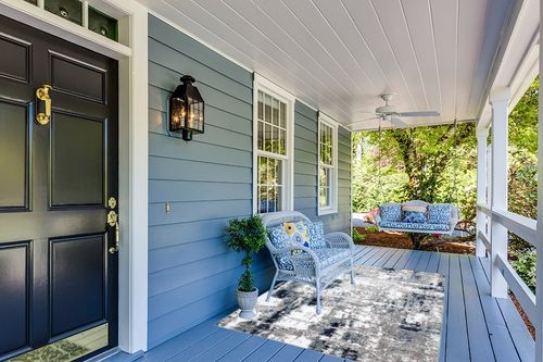 Rugshop Contemporary Abstract Distressed Area Rug 5' x 7' Blue in Light Blue Patio