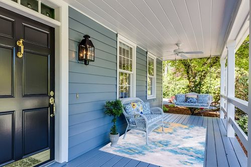 JUMAX Area Rugs Modern Abstract Ultra Soft Living Room Rug 5'x7' Stain Resistant Rugs Non Slip Low Pile Carpet Ideal for High Traffic Areas in Bedroom Dining Room(Cream/Multi) in Light Blue Patio