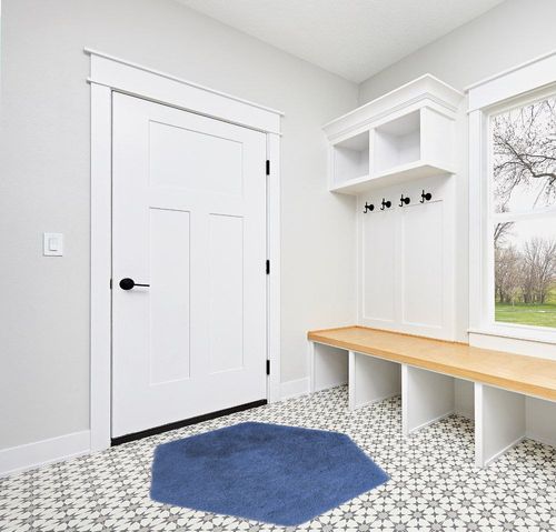 Ultra Soft Rug 4.6 ft in White Modern Entryway