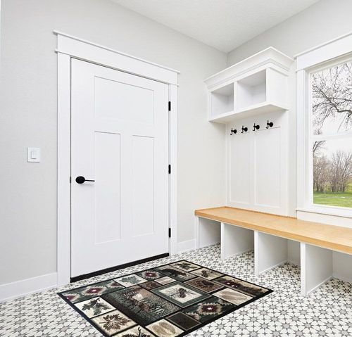 Carpet King Cabin Style Area Rug Rustic Western Country Bear Elk Deer Bear Wildlife Lodge Native Design 386 (3 Feet 10 Inch X 5 Feet 2 Inch) in White Modern Entryway