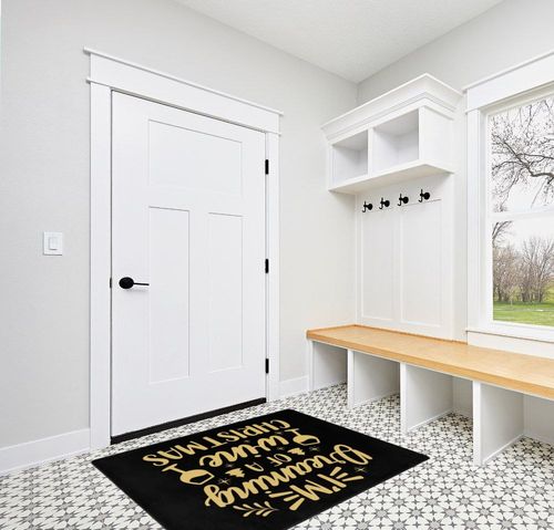 LIICHEES I M Dreaming of A Wine Christmas Area Rug 63x48in Washable Rugs for Living Room Bedroom Large Rug Indoor Decorative Carpet Yoga Mat in White Modern Entryway