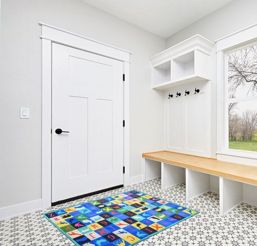 Prosumer's Choice | Playroom Rug for Kids - Activity Rug for Bedroom - Kids Carpet for Play - Washable Playmat - Colorful Wool Area Rug - Ideal for Living Room and Bedroom - ABC Numbers & Animals in White Modern Entryway