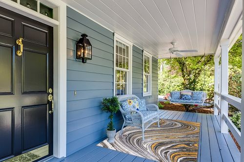Rugshop Contemporary Abstract Swirl Stain Resistant Soft Area Rug 5' x 7' Yellow in Light Blue Patio