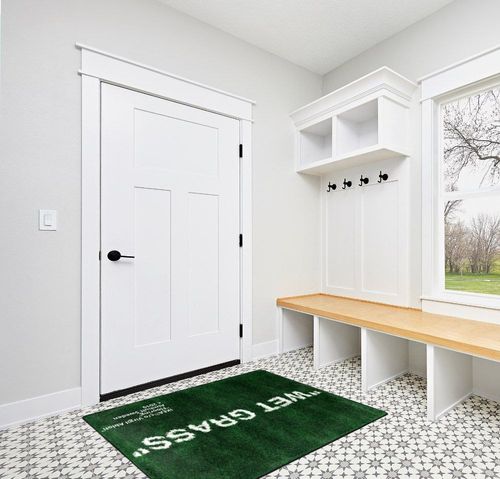Keep Off Wet Grass Area Rugs Green Modern Large Carpet Neutral Non-Slip Floor Mat Easy Cleaning Rugs for Bedroom Livingroom Playroom Home Decor Mat 63X47inch in White Modern Entryway