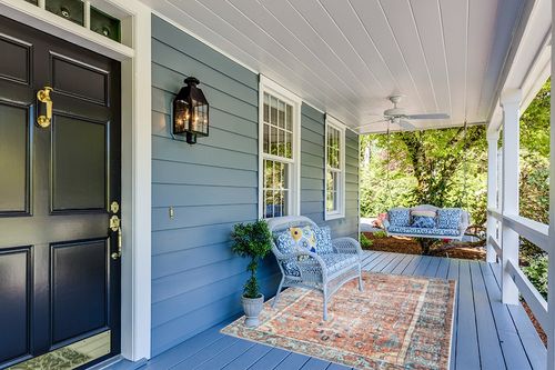 Bloom Rugs Washable Non-Slip 5' x 7' Rug - Orange/Blue Traditional Area Rug for Living Room, Bedroom, Dining Room, and Kitchen - Exact Size: 5' x 7' in Light Blue Patio