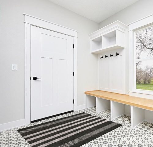 Jonathan Y Timantii Bohemian Medallion Textured Weave Indoor/Outdoor Machine ... in White Modern Entryway