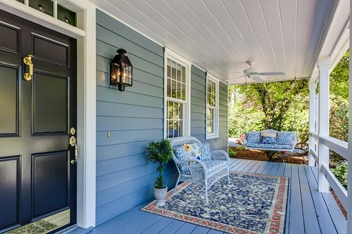 COZYLOOM 5x7 Vintage Bohemian Distressed Rug Oriental Floral Printed Rug Boho Chenille Soft Floor Cover for Living Room Bedroom Non-Slip Low Pile Washable Rug Foldable Thin Blue in Light Blue Patio