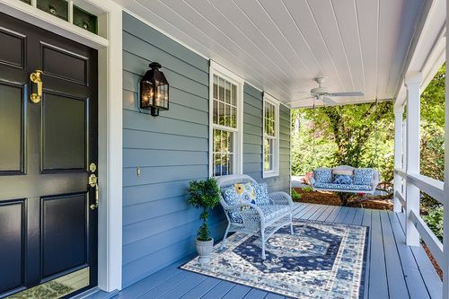 GAOMON Bohemian Washable Area Rug 5x7 Vintage Living Room Rug, Large Non-Slip Boho Bedroom Throw Mat,Blue Floral Printed Non-Shedding Carpet for Dining Room Dorm,Blue in Light Blue Patio