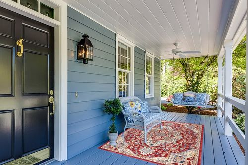 Gertmenian 19159 Boho Abstract Rug VI Modern Living Room Kitchen Bohemian Area Carpet, 5x7 Standard, Red Ivory Medallion Distressed Vintage in Light Blue Patio