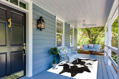 Just Cowhide Black and White Cowhide Rug Large Natural Cow Skin Cow Hide Leather Area Rug Hair On, Premium Black White Cow Hide Rugs (Black and White, 5 X 7) in Light Blue Patio