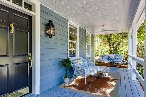 Large Cowhide Rug Tricolor Cowhide Cow Skin Leather Area Rug, Hair On Cow Hide Rugs 5 X 7 ft Black, Brown and White in Light Blue Patio